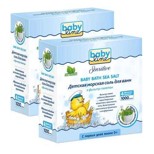 Соль для ванн Babyline детская с целебными травами 4x250г в наборе 2шт в Созвездие Красоты