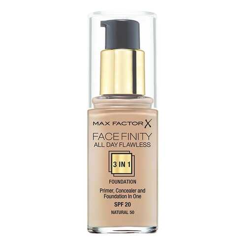 Тональный крем Max Factor Face Finity All Day Flawless 3-in-1 тон 50 Natural 30 мл в Созвездие Красоты