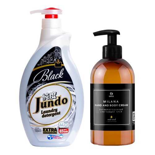 Гель для стирки черного белья Jundo Black 1 л + Крем для рук Grass Milana Oud Rood 300 мл в Созвездие Красоты