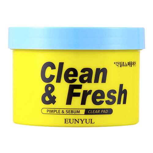 EUNYUL Очищающие диски EUNYUL Clean & Fresh Pimple & Sebum Clear Pad с кислотами, 170 мл, в Созвездие Красоты