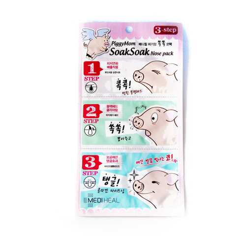 Маска для носа 3 шага Mediheal Piggy Mom SoakSoak Nose pack 3 step в Созвездие Красоты