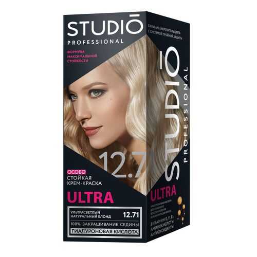 Комплект ULTRA STUDIO PROFESSIONAL 12.71 ультрасветлый натуральный блонд 2*50+15 мл в Созвездие Красоты