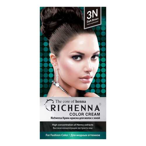 Краска для волос RICHENNA Color Cream 3N Dark Brown в Созвездие Красоты