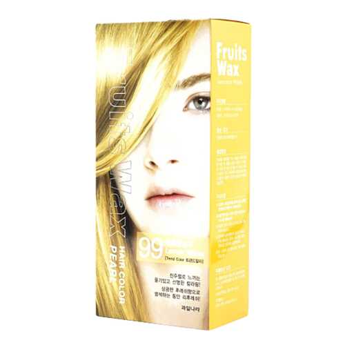 Краска для волос Welcos Fruits Wax Pearl Hair Color 99 Lemon Yellow 60 мл в Созвездие Красоты